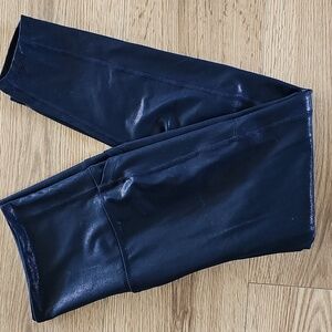 DSG Metallic Navy Leggings, Size Medium